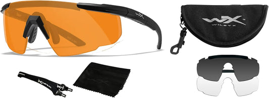 Wiley X Saber Advanced Shooting Glasses ANSI Z87.1+ Safety Sunglasses for Men UV and Eye Protection for Hunting and Shooting Matte Black Frames, Changeable Lenses, Ballistic Rated Namiedstore