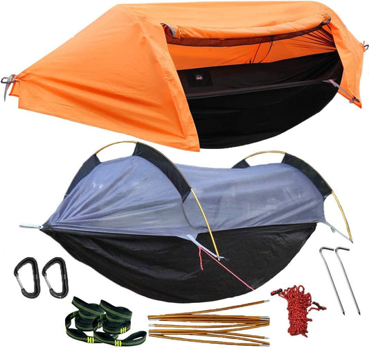 WintMing Hammock with Mosquito Net and Rain Fly Cover 3 in 1 Camping Hammock Tent 440lbs Load Namiedstore