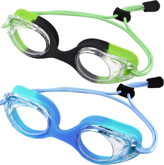 Vvinca Kids Swim Goggles with Bungee Strap No Leaking Anti Fog Toddler Goggles with Quick Adjust Ages 3-14 Namiedstore