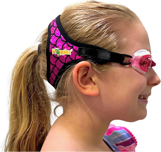 Frogglez Kids Swim Goggles with Pain-Free Strap | Ideal for Ages 3-10 | Leakproof, No Hair Pulling, UV Protection Namiedstore